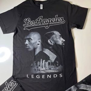 LOS ANGELES 
NIPSEY & KOBE 
LEGENDS 
BLACK TEE SHIRT